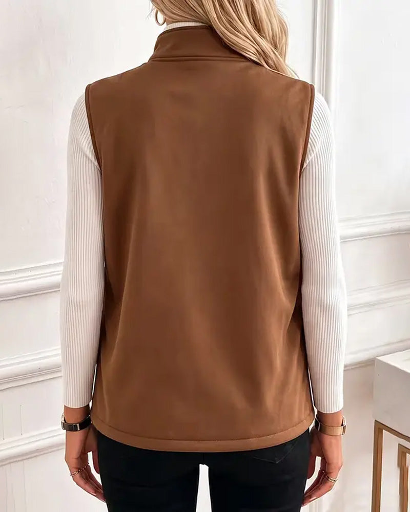 Padded Polar Fleece Open Front Cardigans