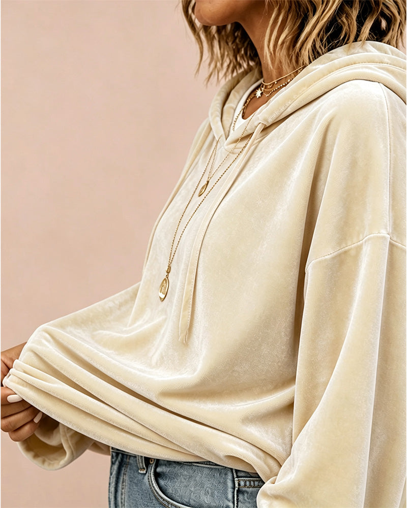 Solid Color Long Sleeve Hoodie
