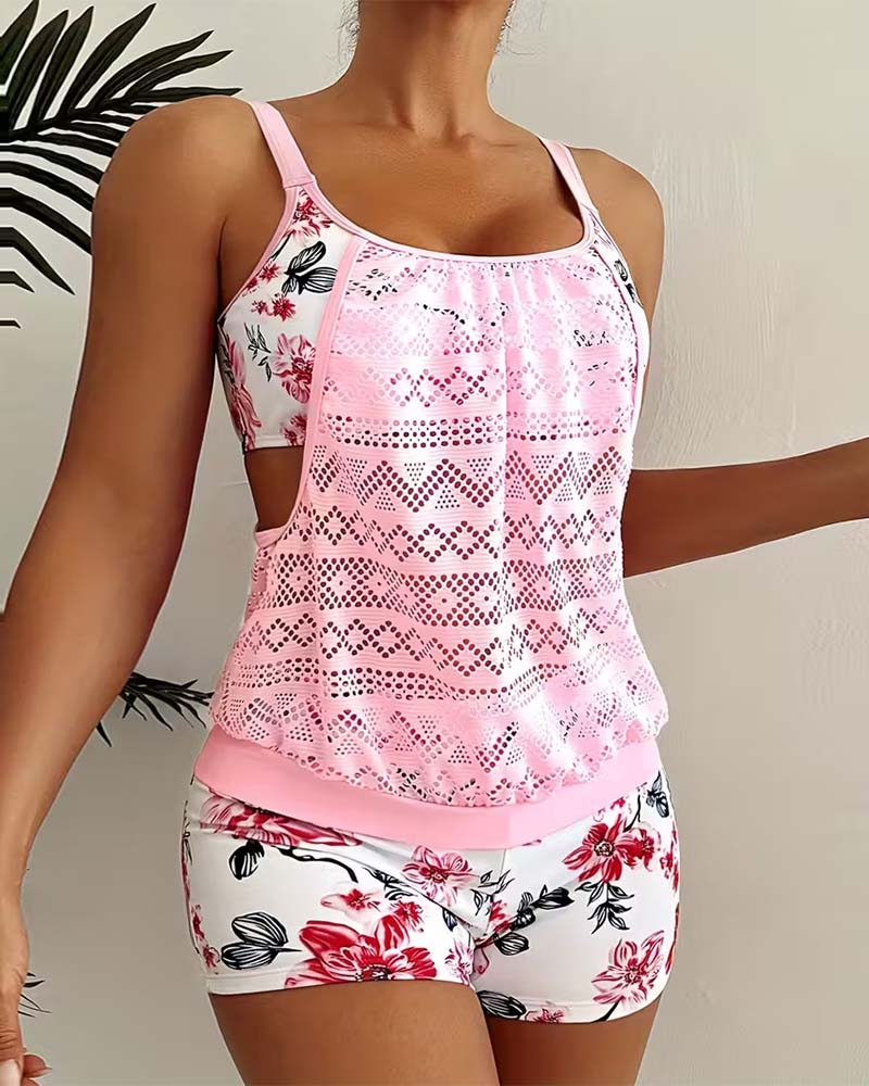 Conservative Boxer Briefs Suspenders Tankini