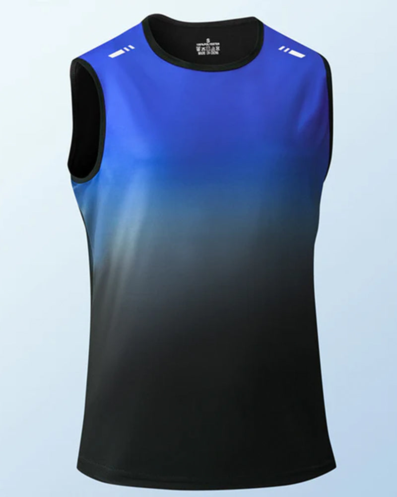 Men's Gradient Crew Neck Tank Top
