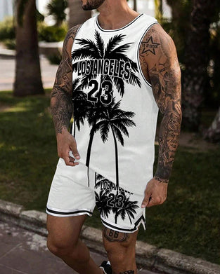 Sleeveless Tank Top Shorts Set