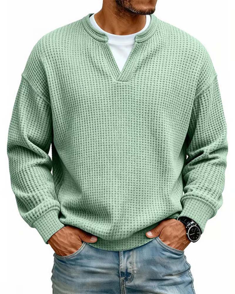 Men's Crewneck Fake Layered Sweatshirt