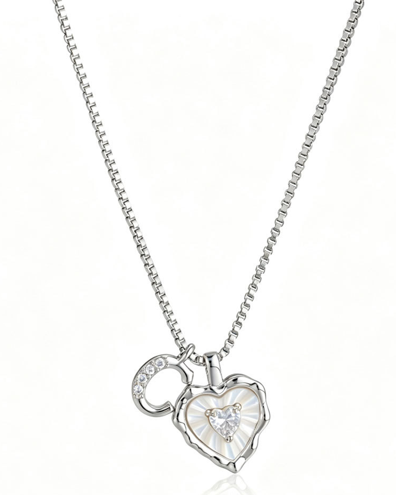 A–Z Micro Pave Letter Pendant Necklace