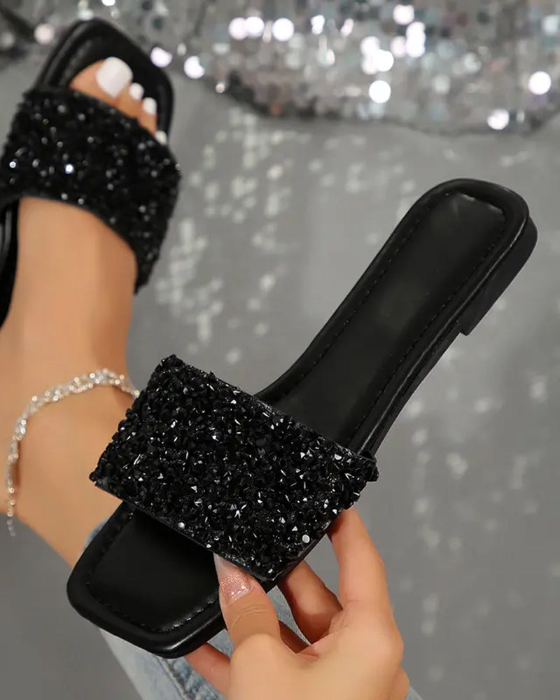 Casual Sequin Flat Sandals