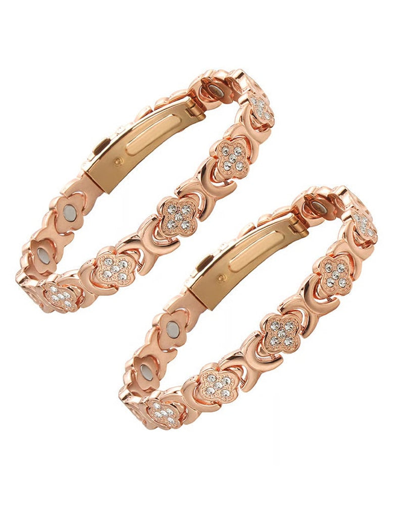 Four-Leaf Clover Copper Bracelet