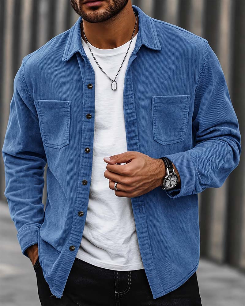 👔Men's Casual Corduroy Shirt Jacket – Classic Texture Meets Everyday Comfort