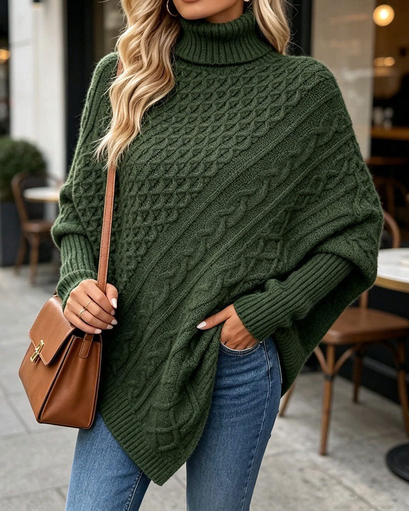 Irregular Solid Color Pullover