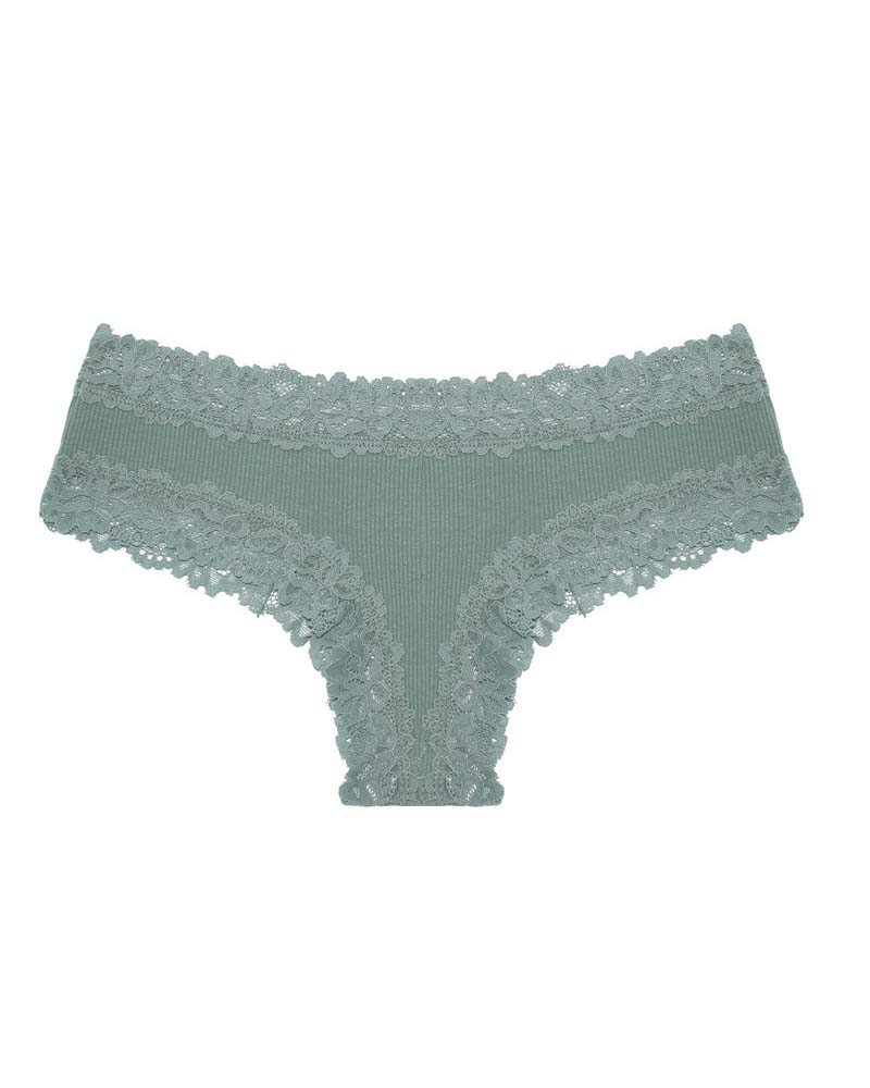Ribbed-edge triangle panties