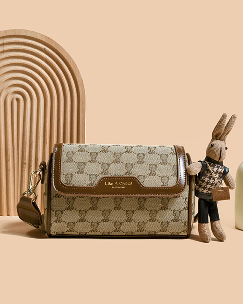 Bear Printed Simple Shoulder Bag