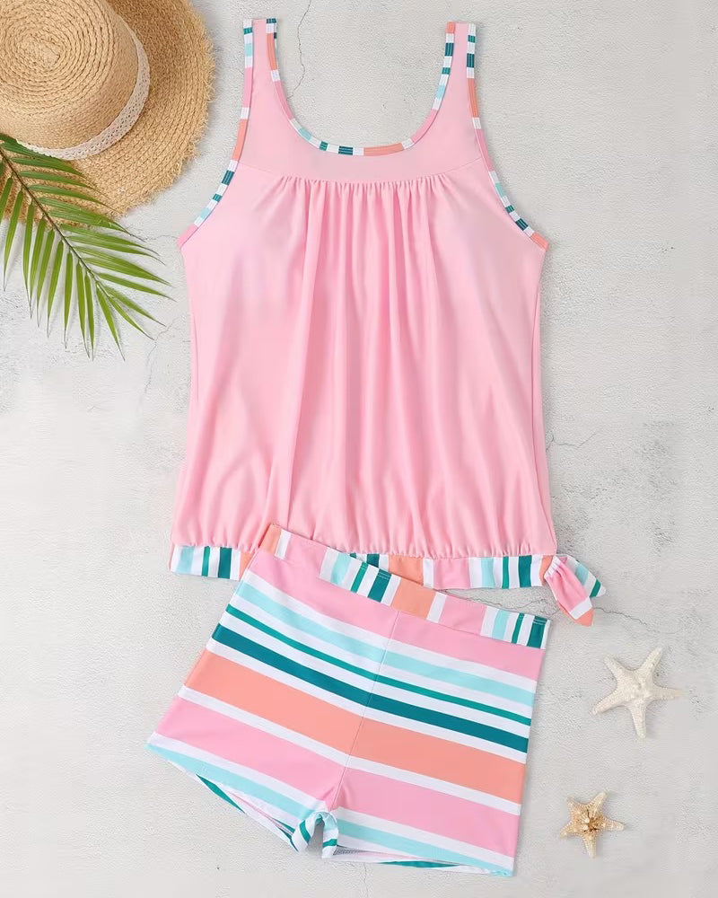 Printed Wide Strap Tankini