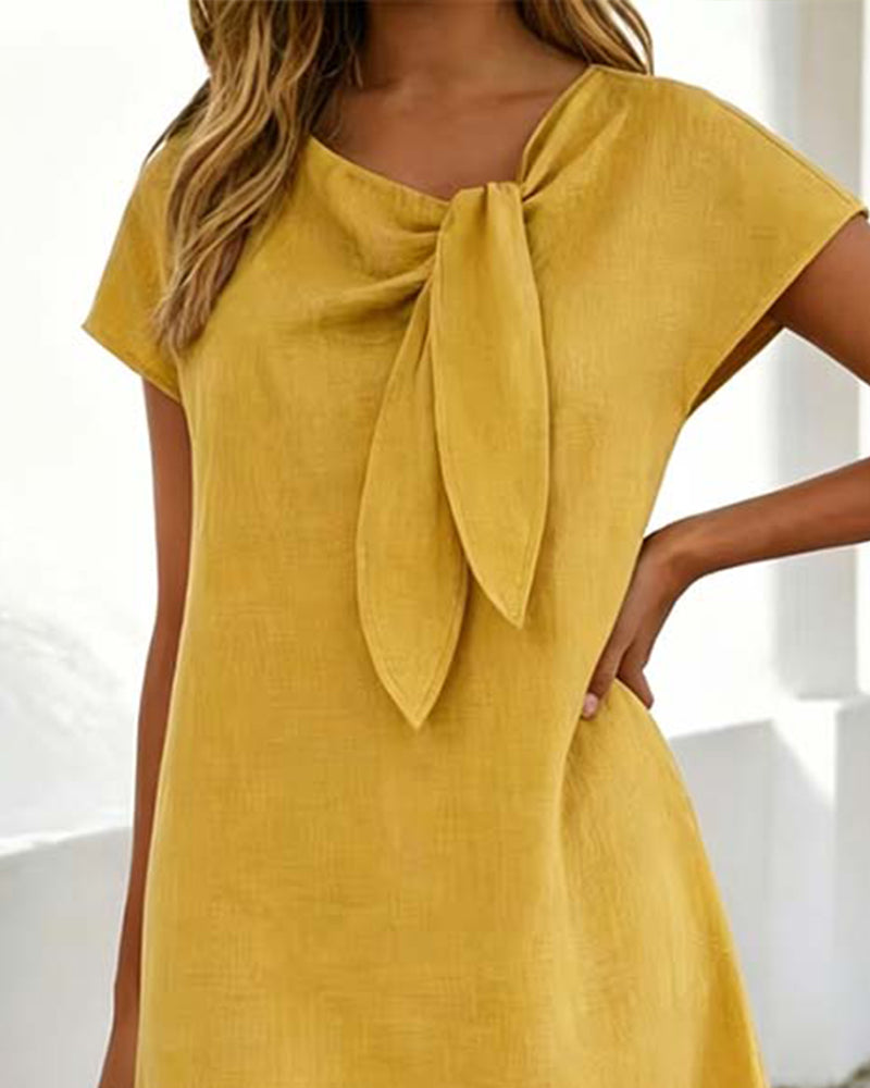 Casual Solid Color Dress