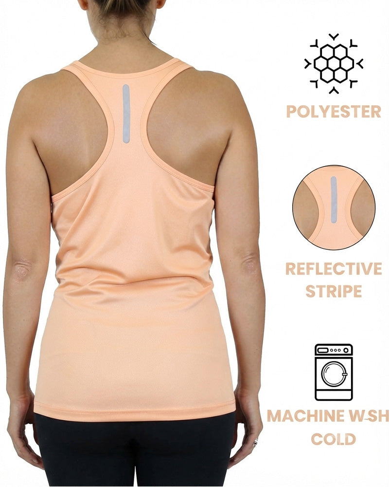 Solid Color Sleeveless U-Neck Cross-Back Tank Top
