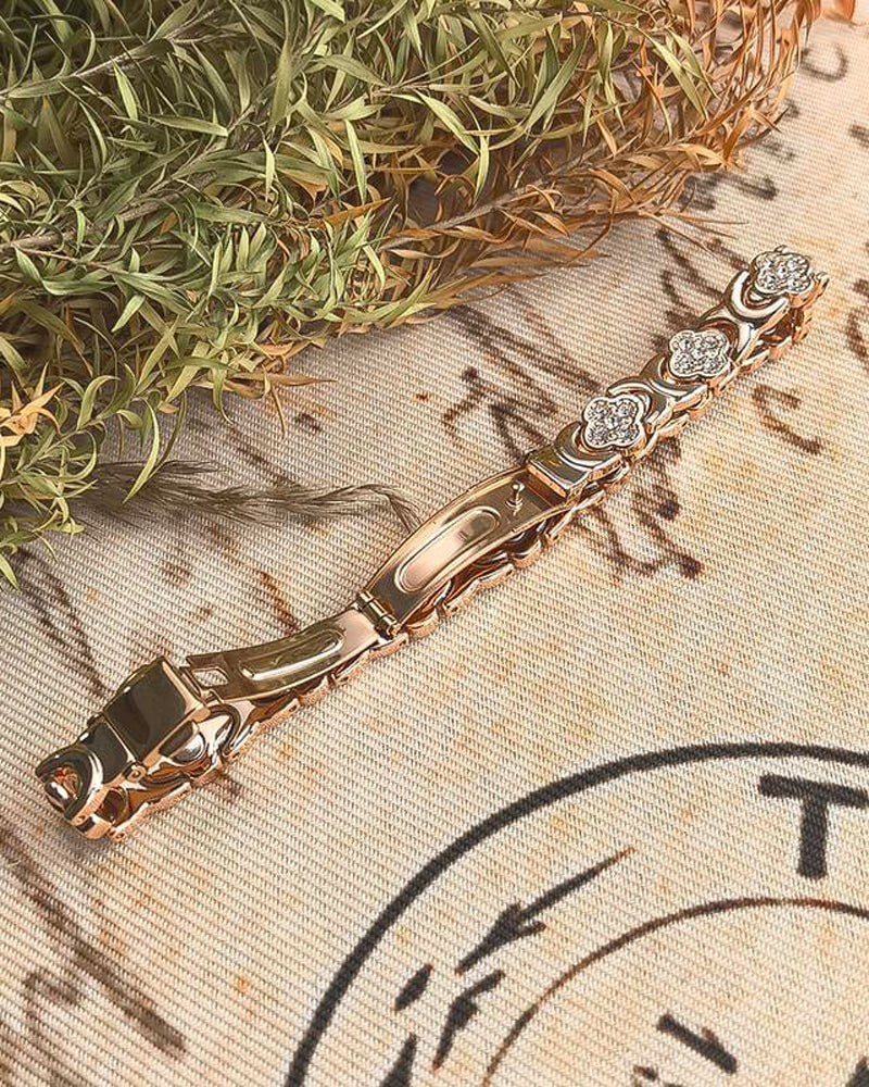 Four-Leaf Clover Copper Bracelet