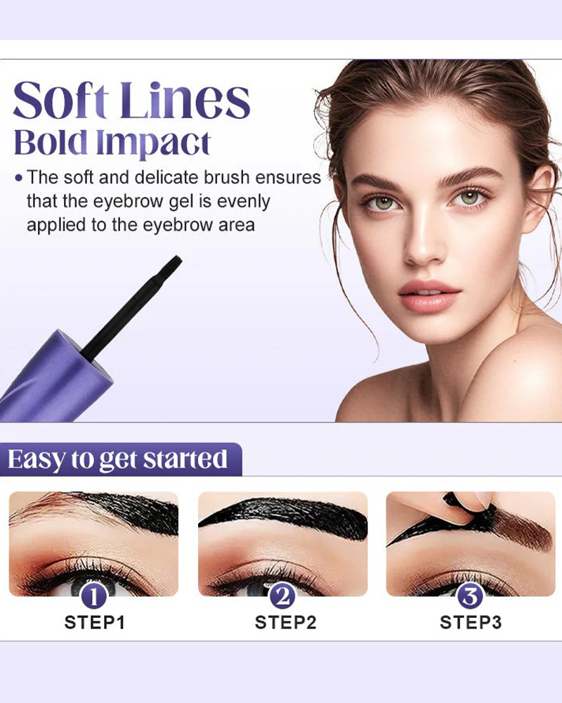 Long-Lasting Hold Waterproof Eyebrow Gel