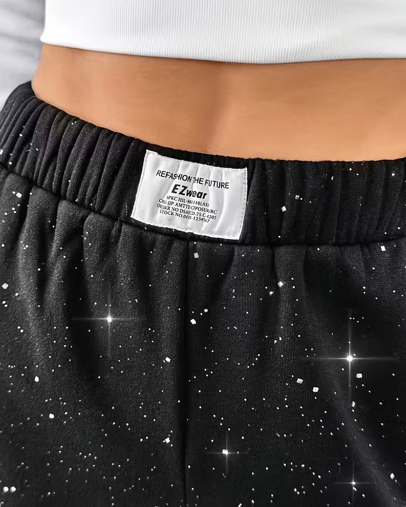 High-Waisted Slim Casual Sweatpants