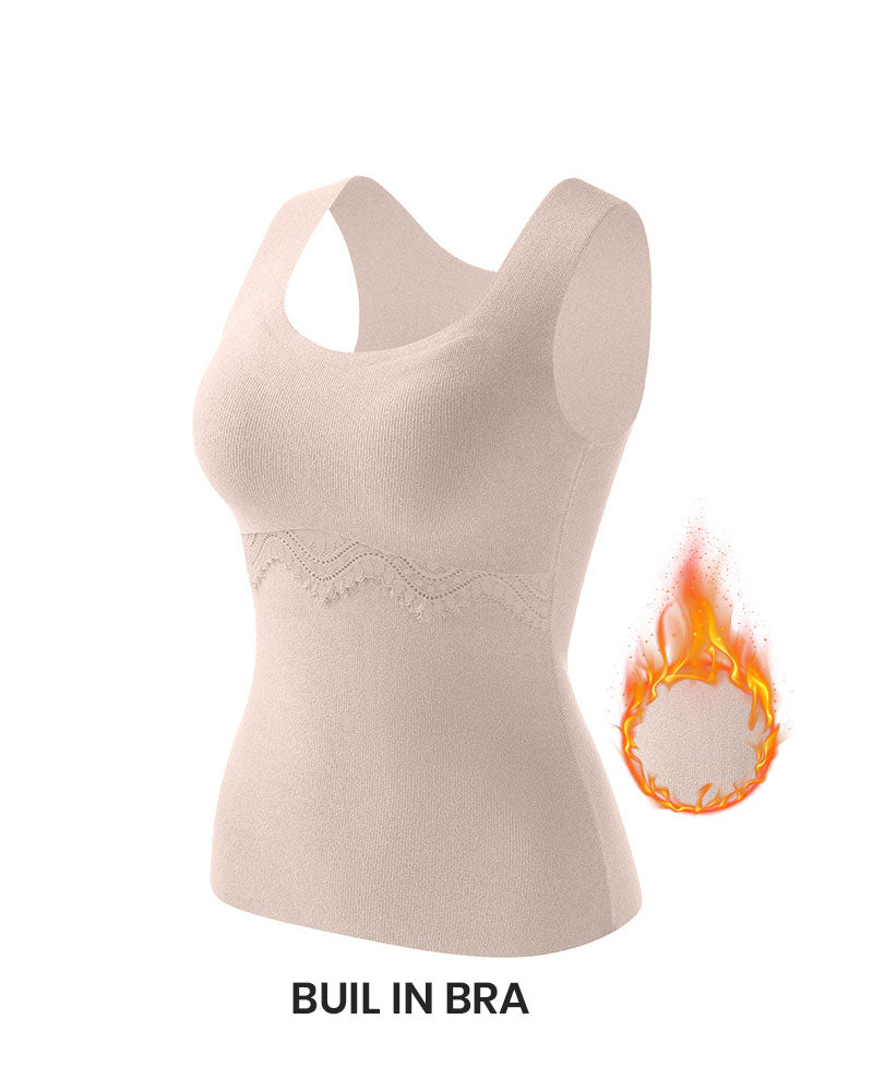 Seamless Thermal Built-In Bra Tank Top