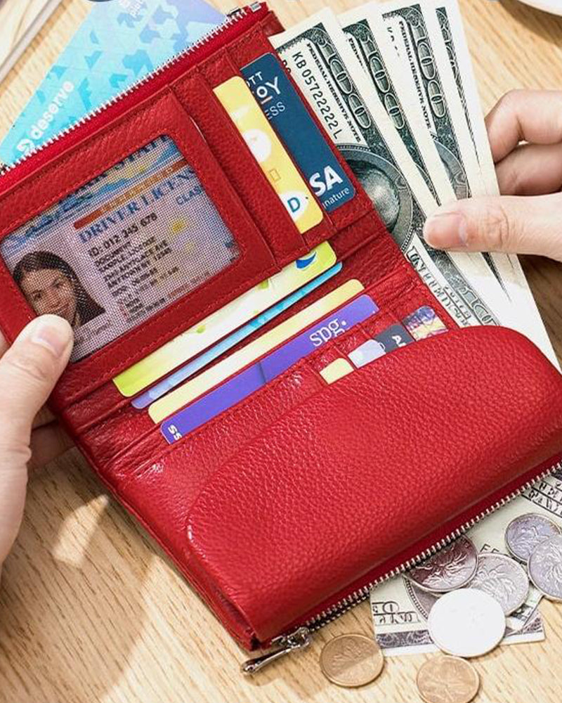 Short Soft Leather Wallet