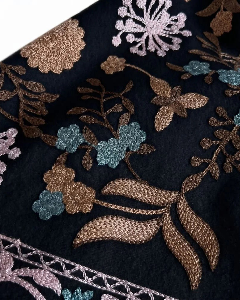 Printed Fringed Long Scarf