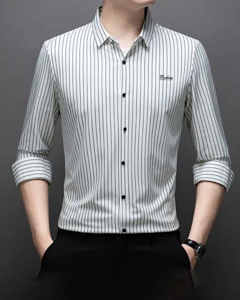 👔Men's Classic Long-Sleeved Striped Shirt