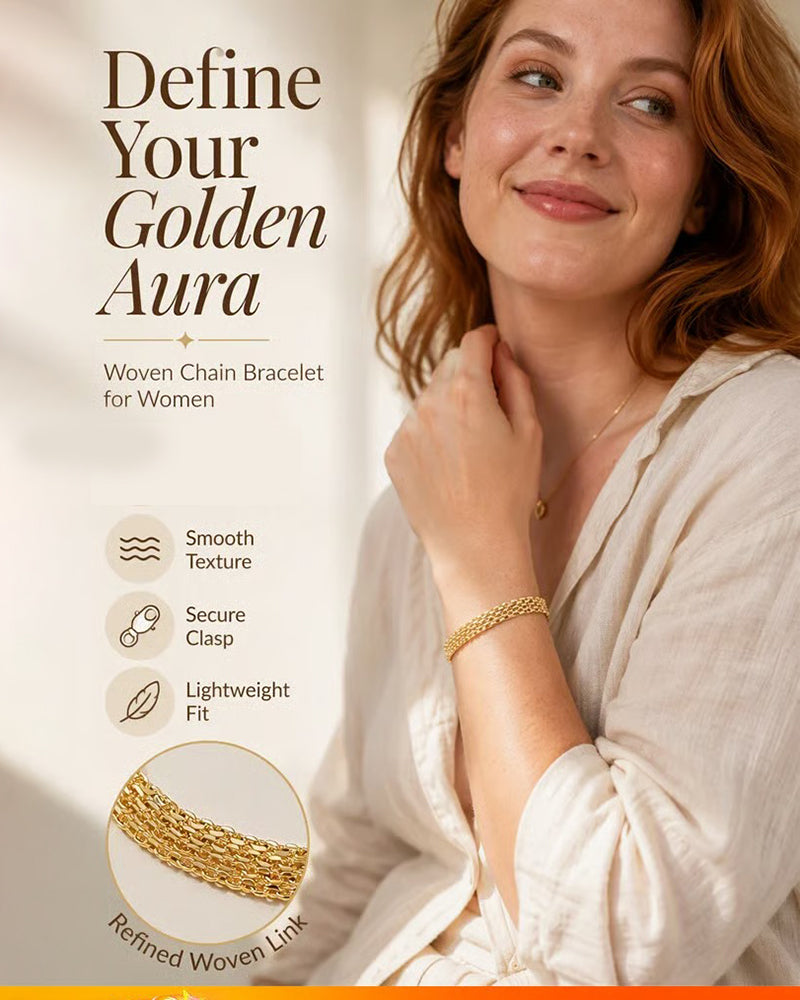 Wide Woven Mesh Bracelet