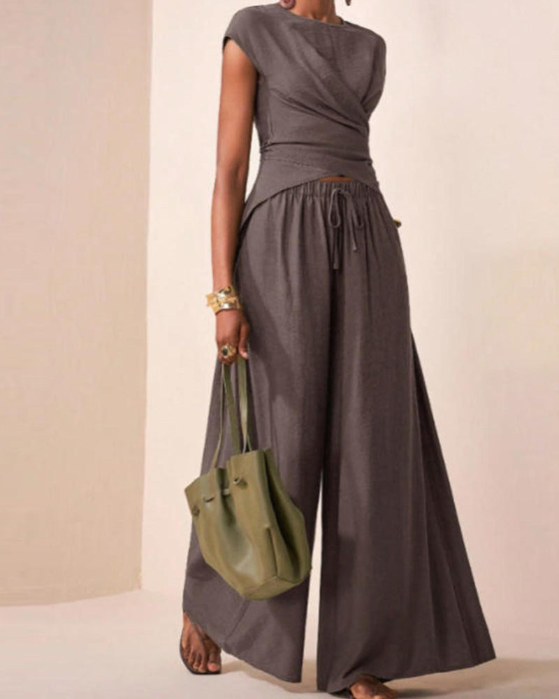Cross Straps Two-Piece Set