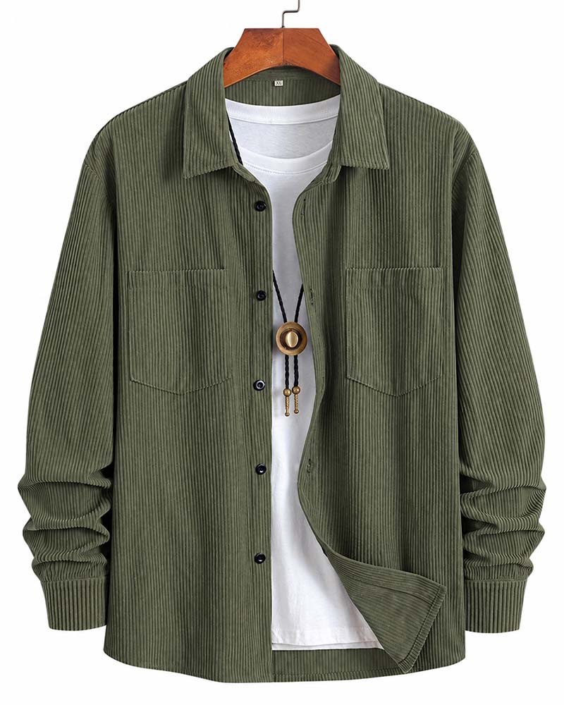 👔Men's Casual Corduroy Shirt Jacket – Classic Texture Meets Everyday Comfort