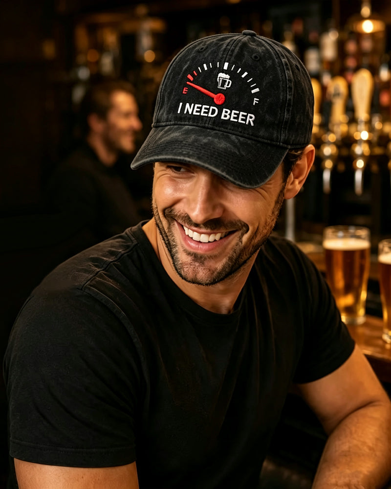 Dashboard Beer Embroidered Baseball Cap