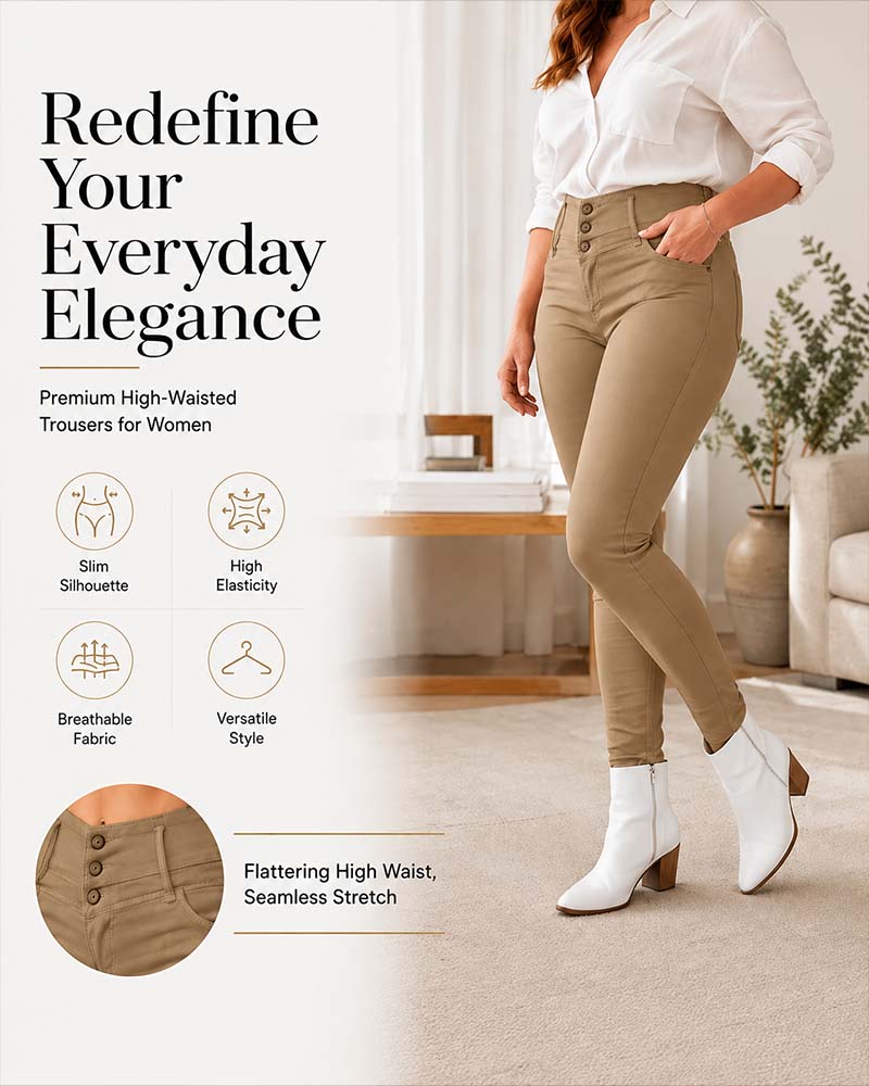 High Waist Pocket Button Skinny Pants