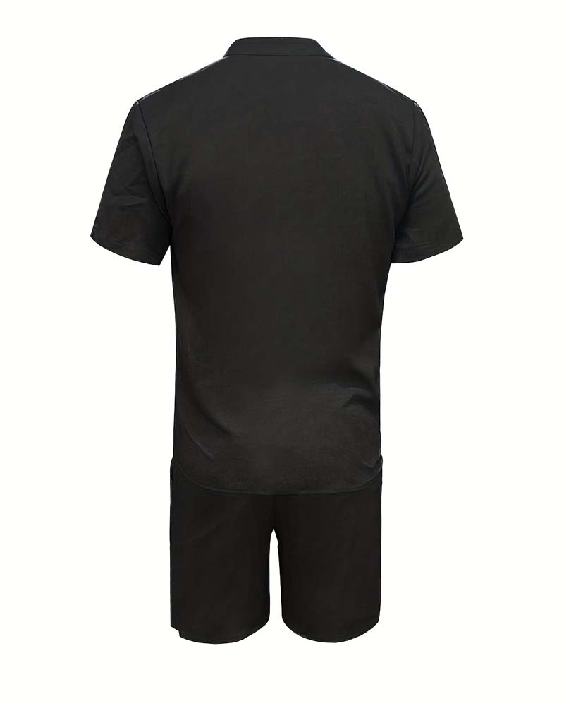 Men's Short Sleeve Shirt And Short Set