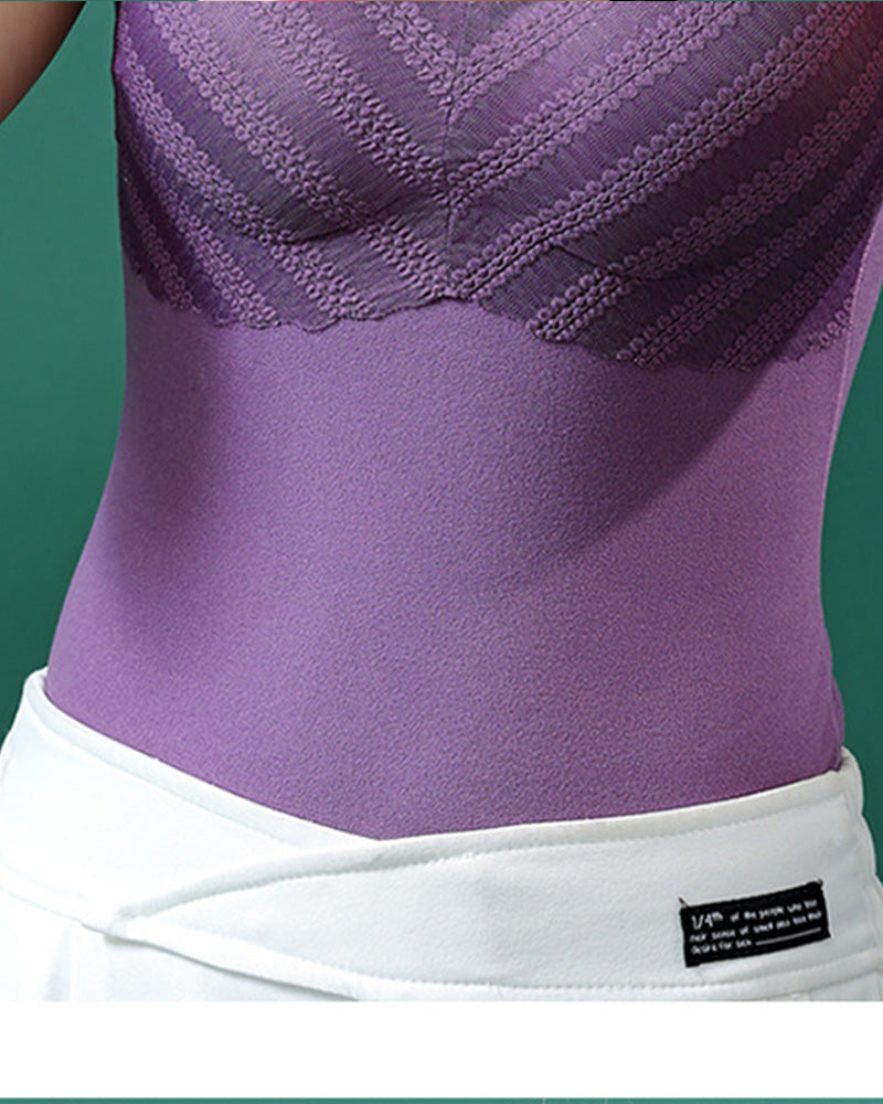 Double-Sided Brushed Velvet Thermal Vest with Chest Pad