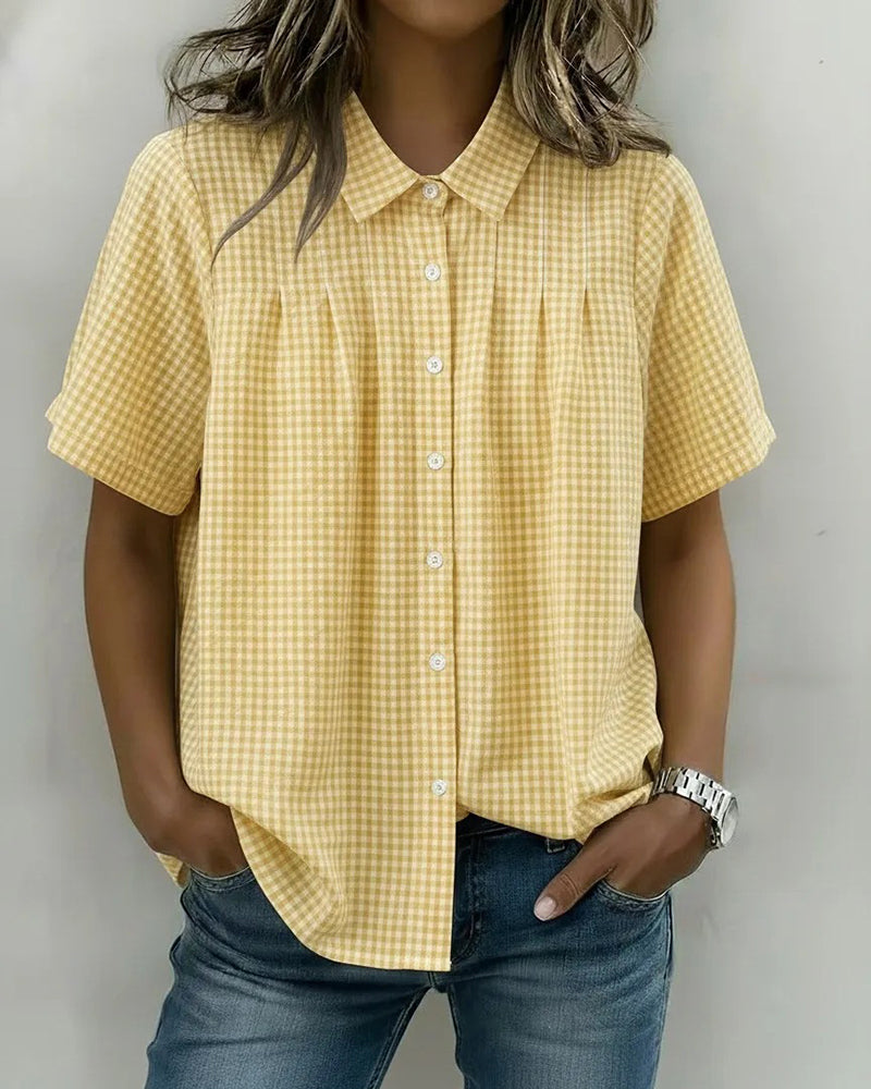 Lapel Short Sleeve Shirt