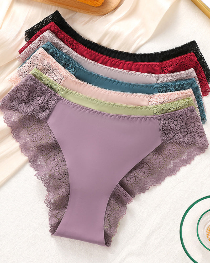 Lace Women's Contrast Lace Panty Set