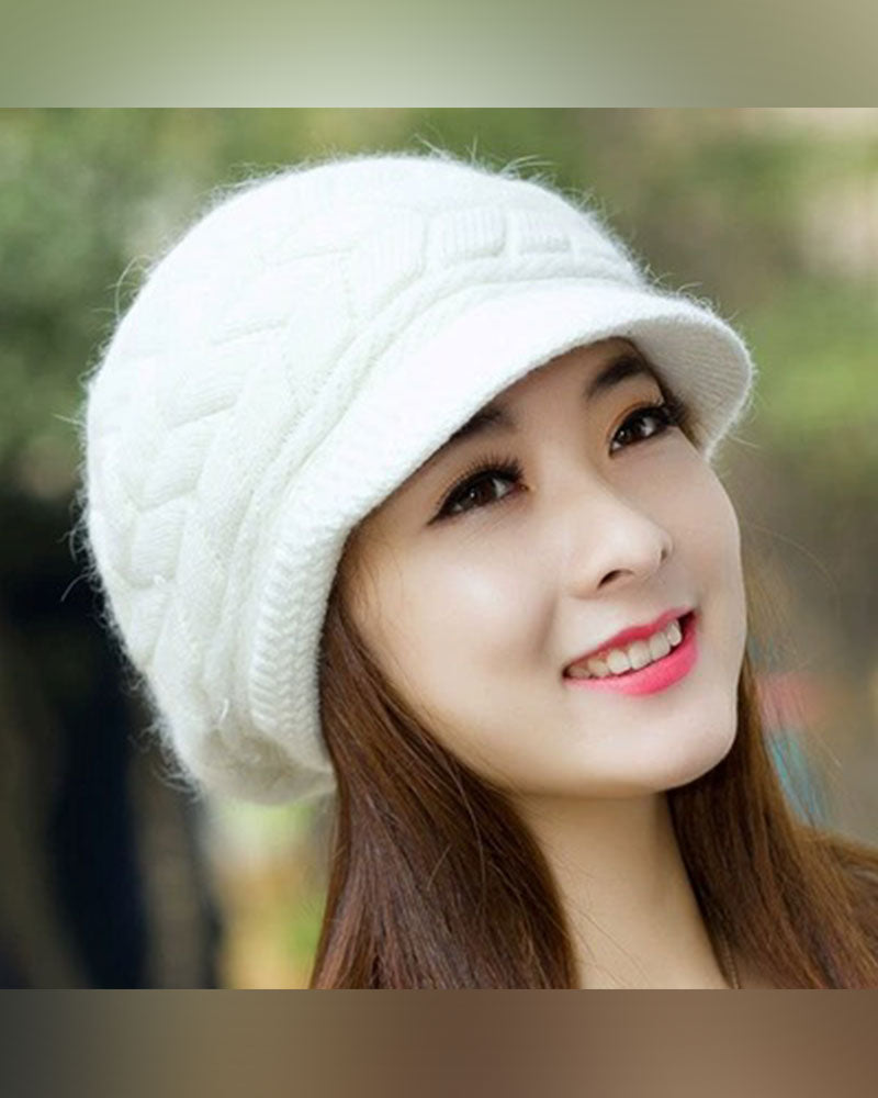 Womens Cable Knit Winter Slouchy Beanie Hat Soft Warm Stretchy