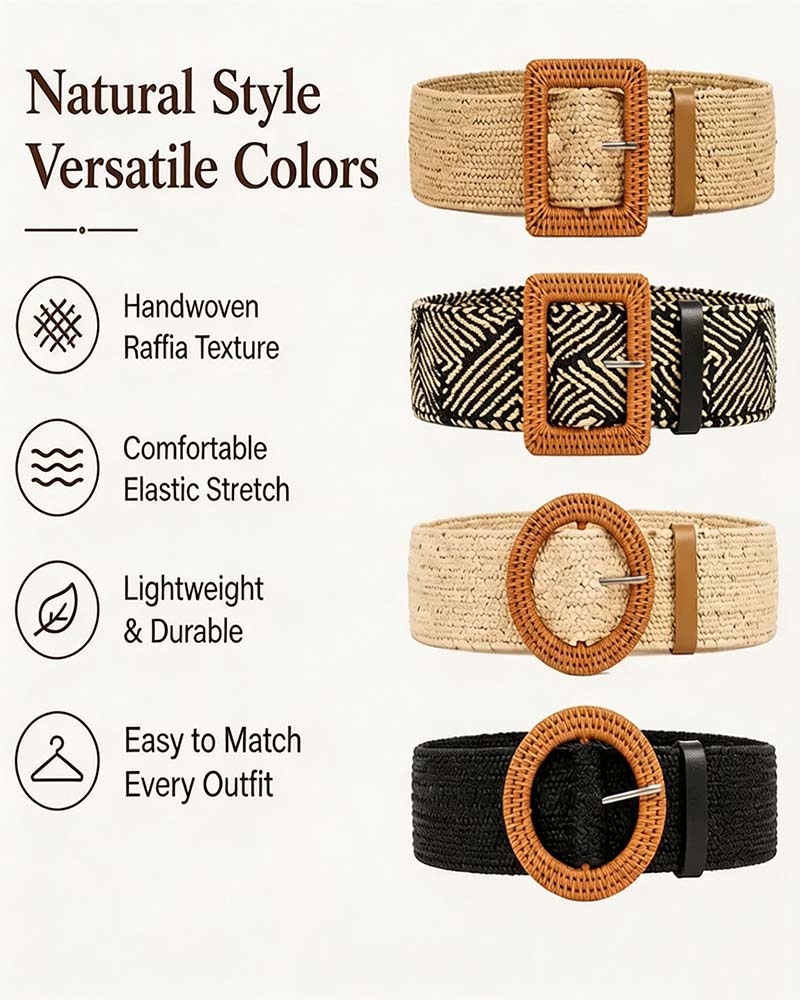 Boho Style Buckle Elastic Belt