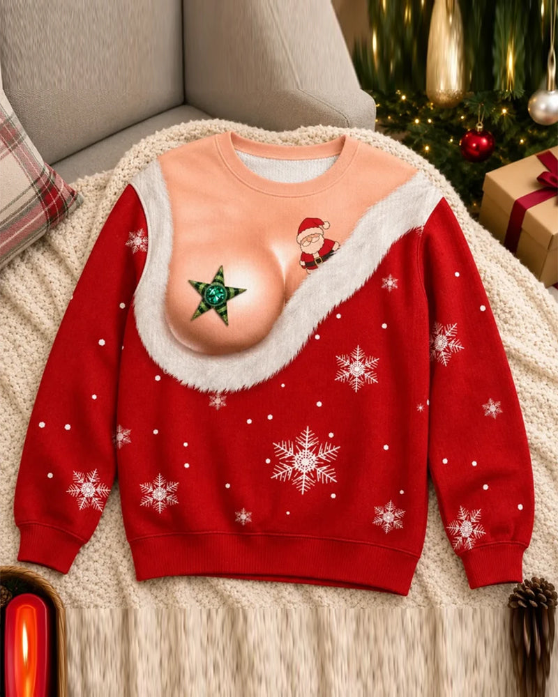 Round Neck Christmas Sexy Funny Sweatshirt