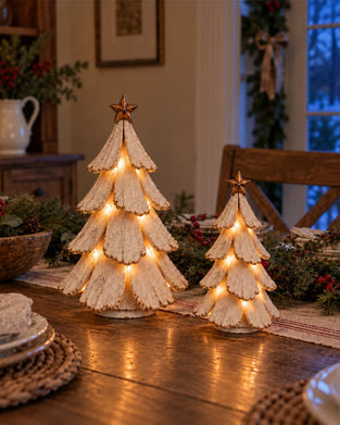 🎄🌙Vintage Lighted Christmas Tree Figurine