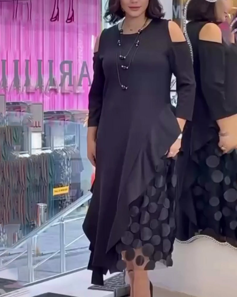 Off-Shoulder Fashion Patchwork Dress