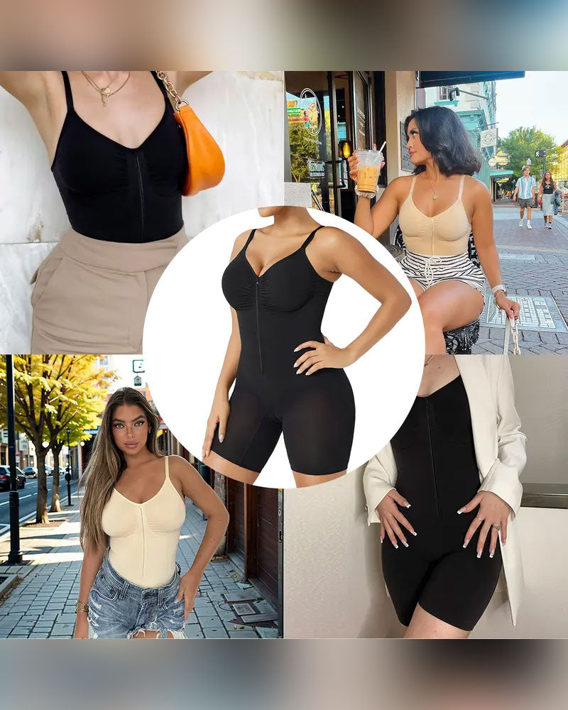 Shapewear for Women Tummy Control Bodysuits Zip-Up Comfort Ultra Stretch Fabric