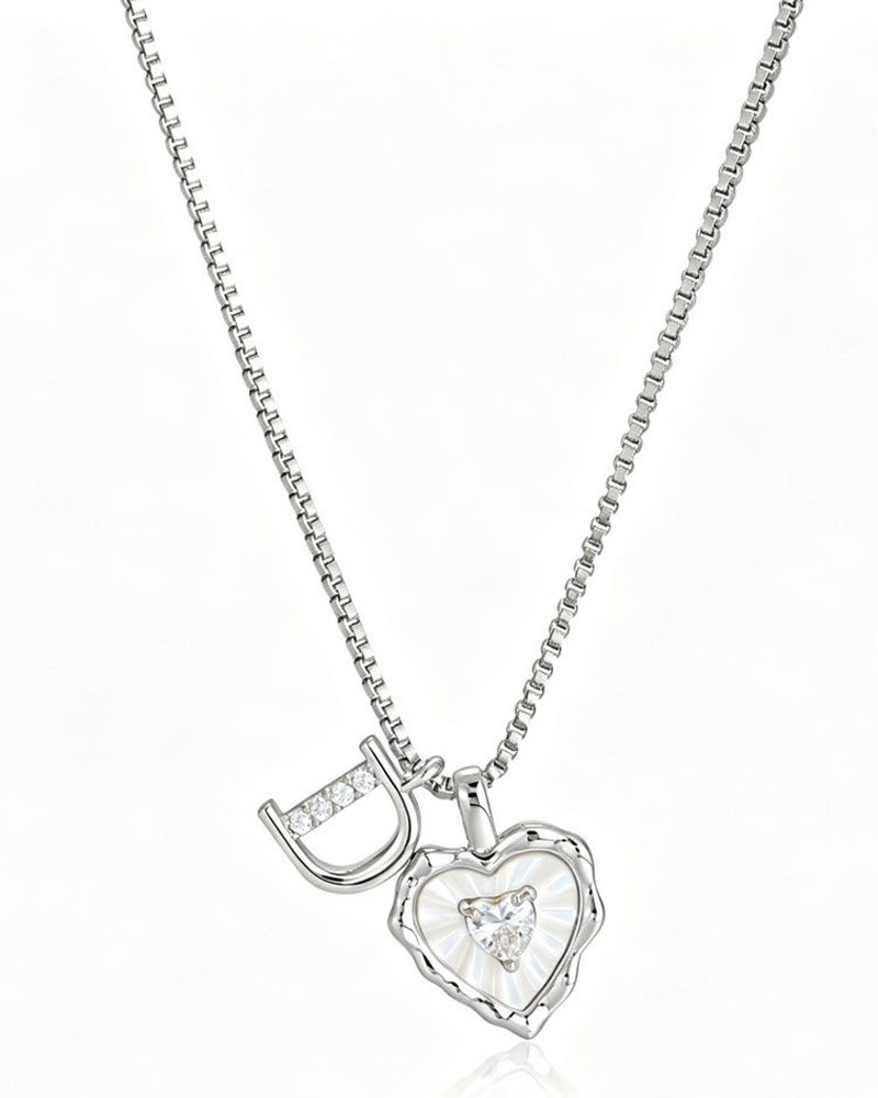 A–Z Micro Pave Letter Pendant Necklace