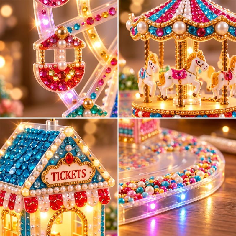 3D LED Christmas Diamond Art DIY Kit