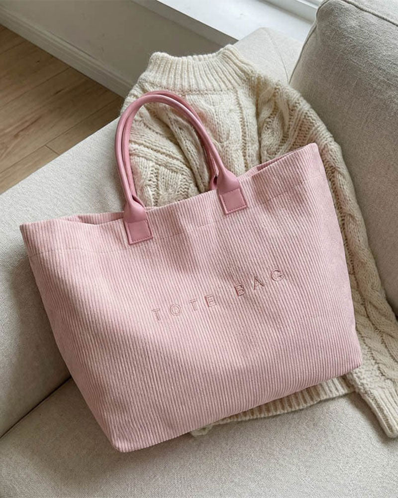 Letter Print Tote Bag