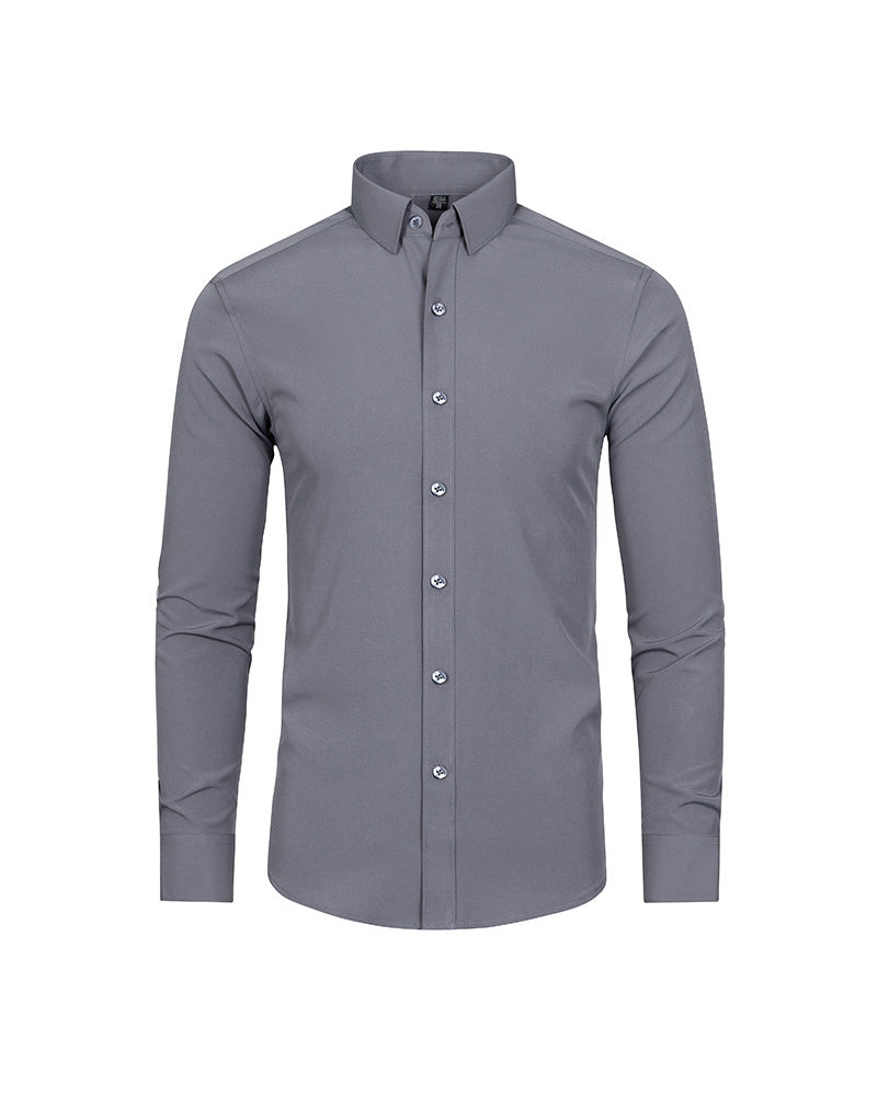 Men's Solid Long Sleeve Shirt