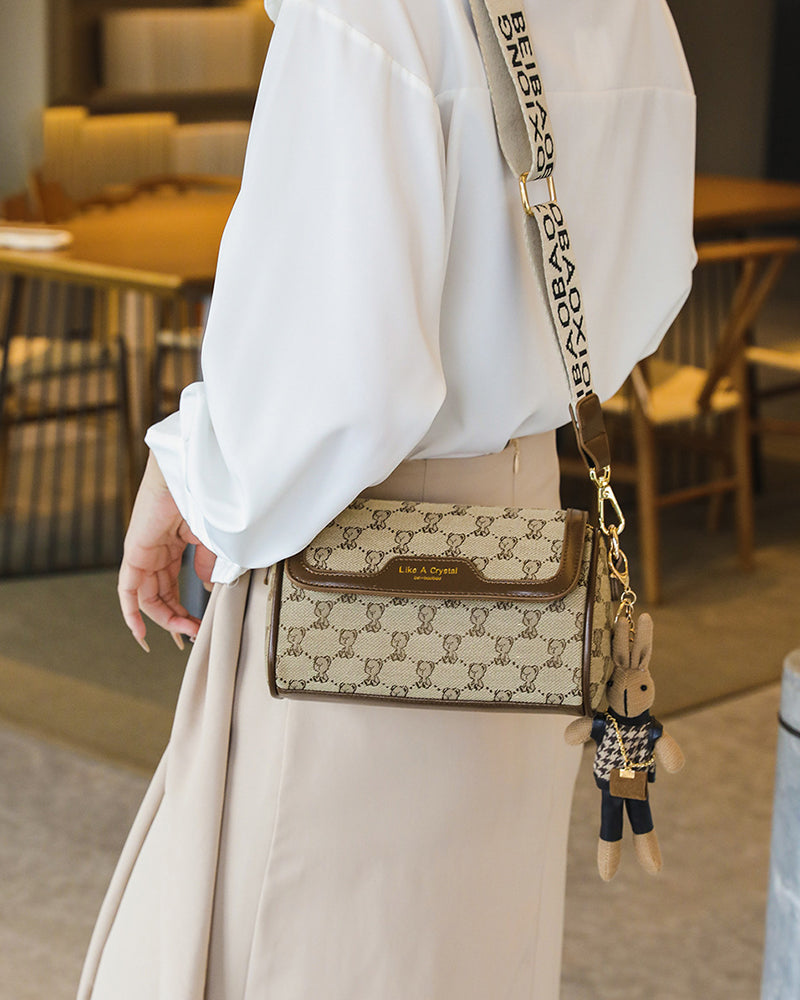 Bear Printed Simple Shoulder Bag