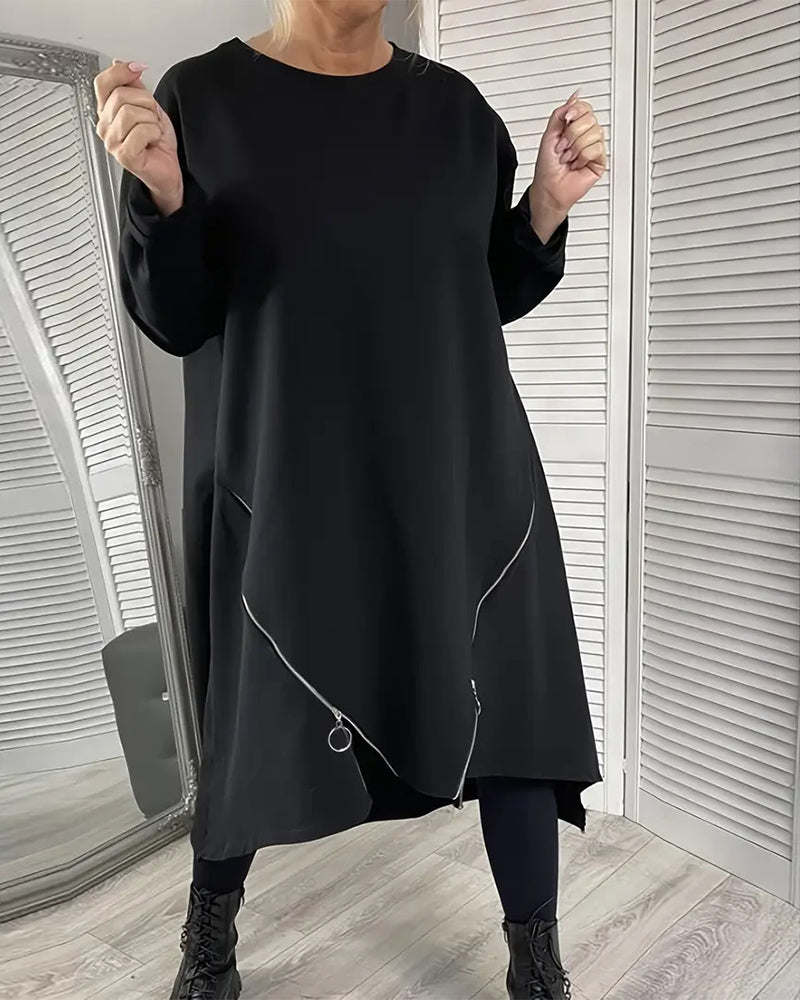 Loose Oversized Zipper Dress