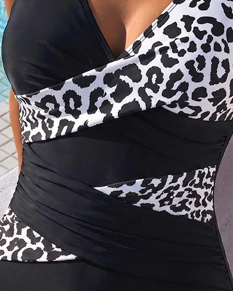 Vacation Leopard Print One Piece
