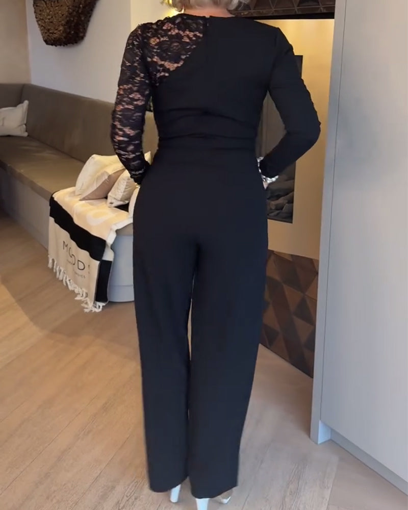 Patchwork Lace Knit Top