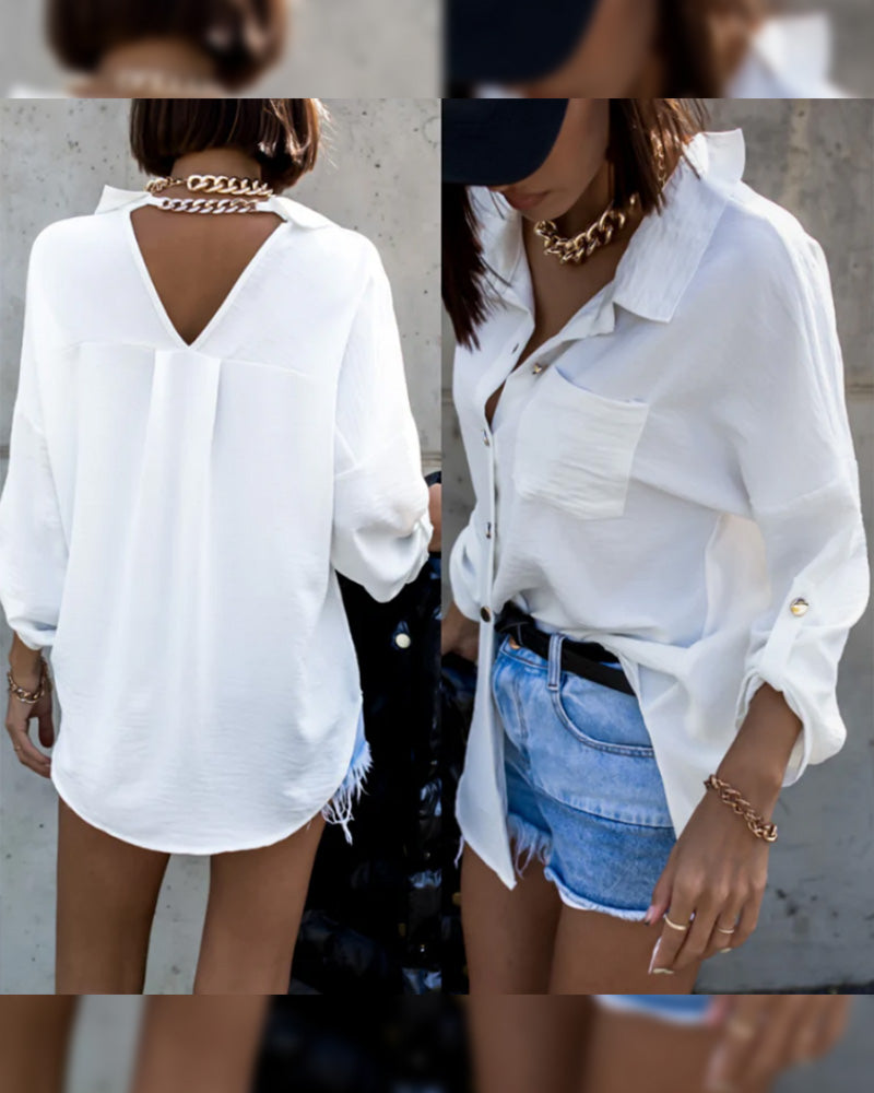 Collared Fashion Casual Shirt