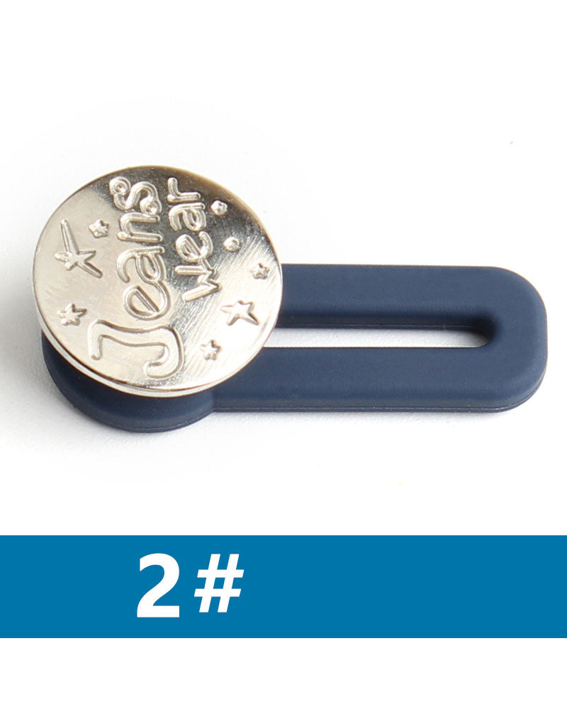 Spring-Loaded Metal Waist Extender Button for Jeans