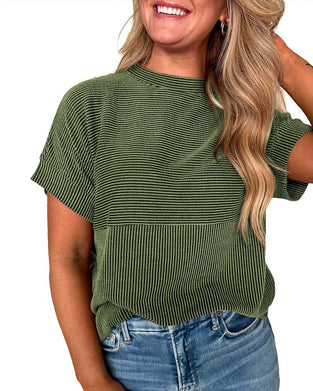 Striped Short Sleeve Crew Neck T-Shirt