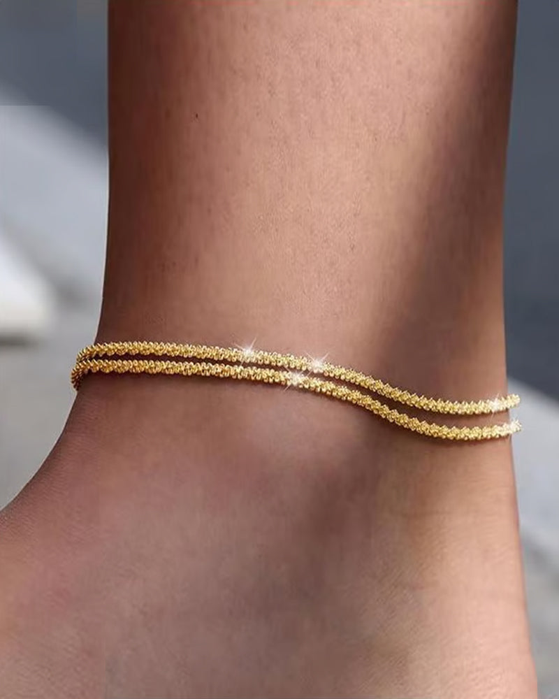🏖️ Women's KC Gold & Sterling Silver Anklets
